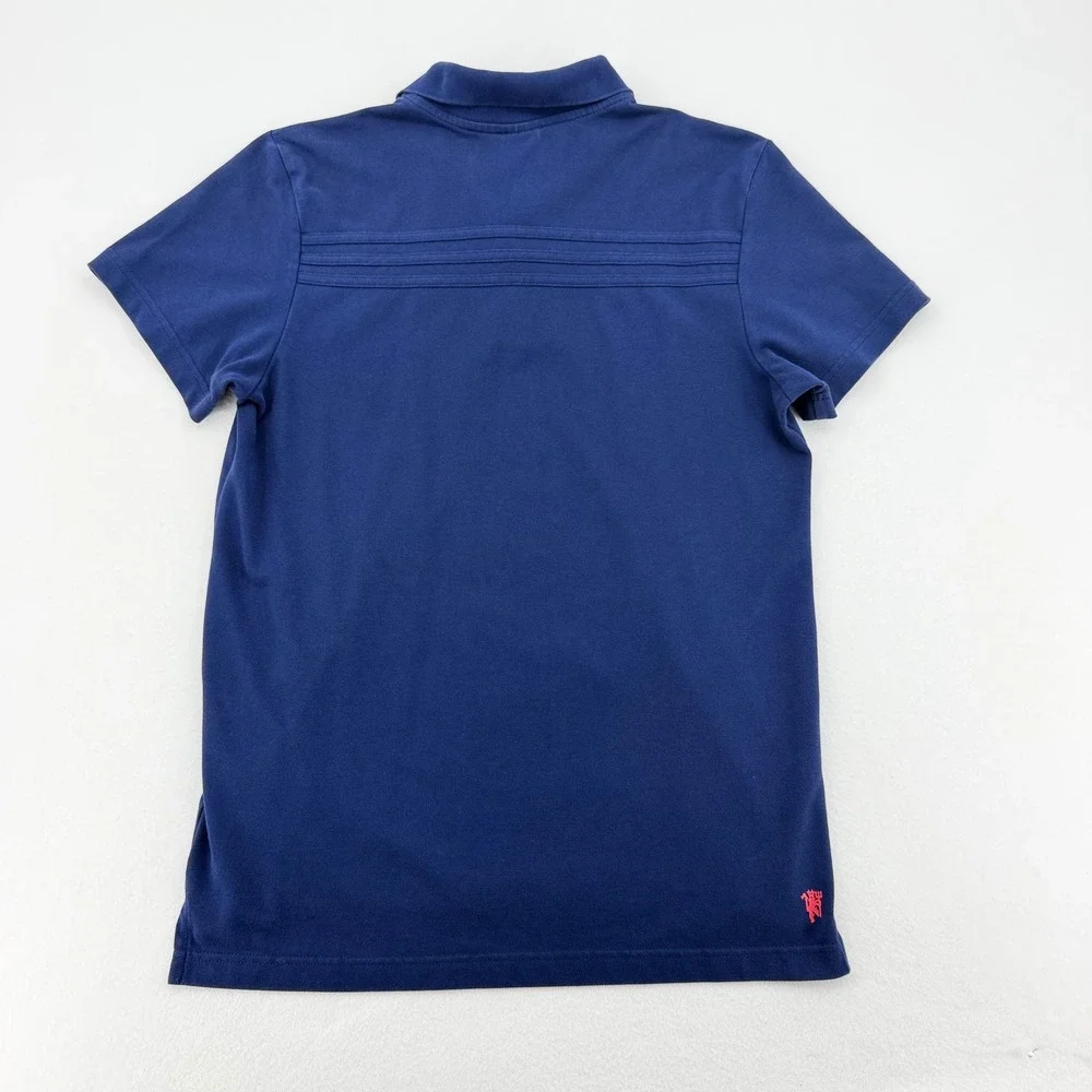 Adidas Manchester United FB Soccer Polo Shirt Mens Large Blue 2015
